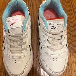 Reebok Kids Sneakers in White and Pink with Blue Lining size 10T